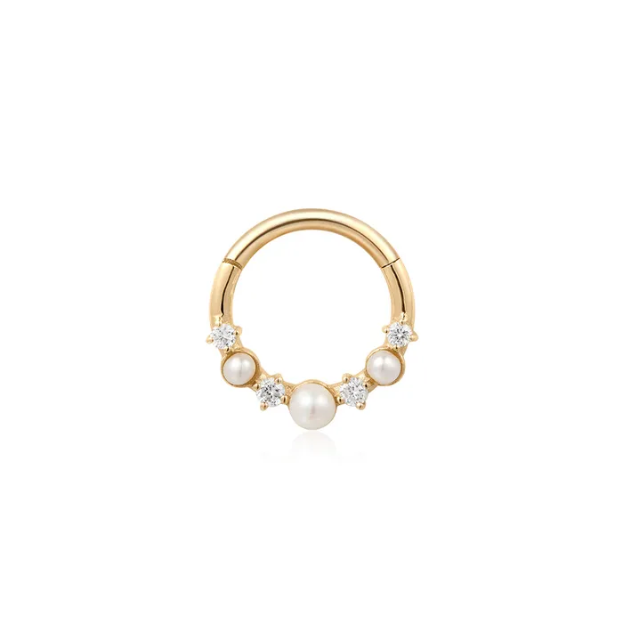 AURELIE GI Necklaces ADDY Pearl and Lab Grown Diamond Clicker
