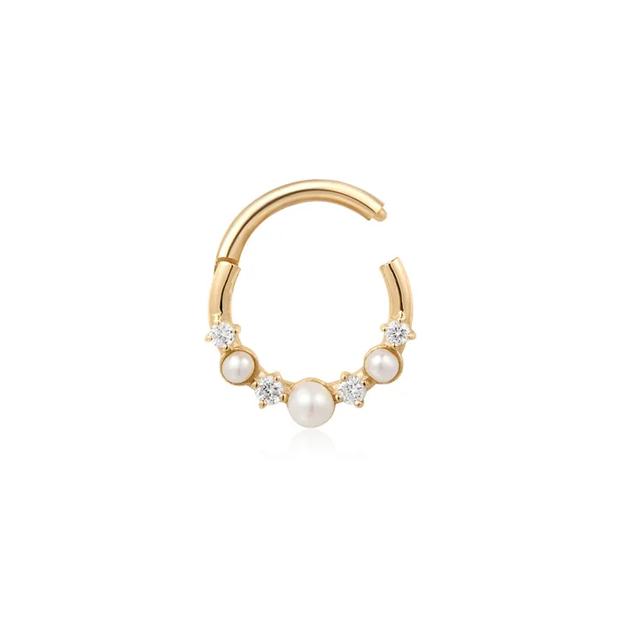 AURELIE GI Necklaces ADDY Pearl and Lab Grown Diamond Clicker