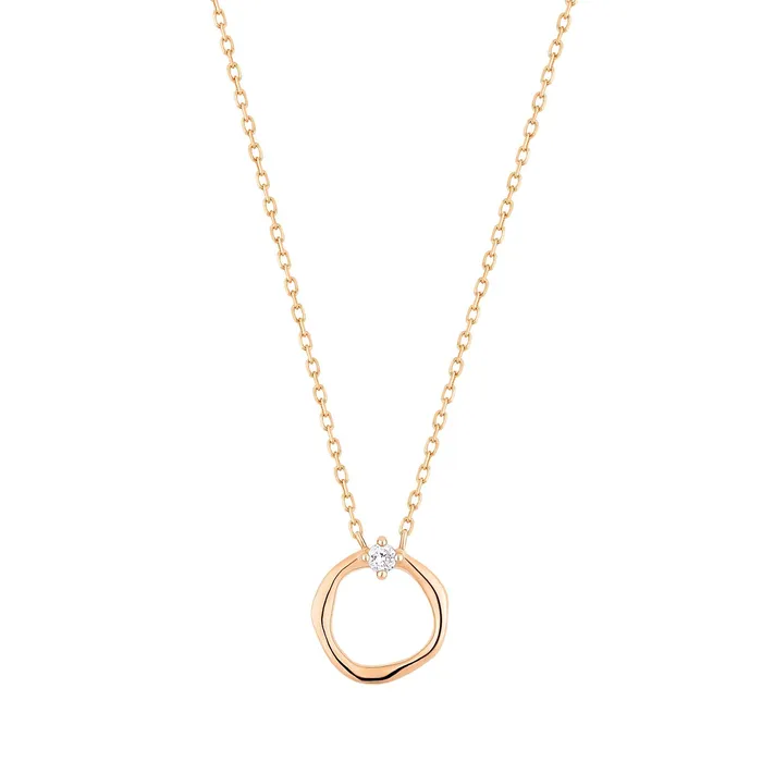 AURELIE GI Necklaces LILLIAN Diamond Circle Necklace