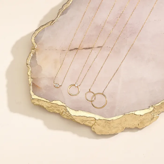 AURELIE GI Necklaces LILLIAN Diamond Circle Necklace