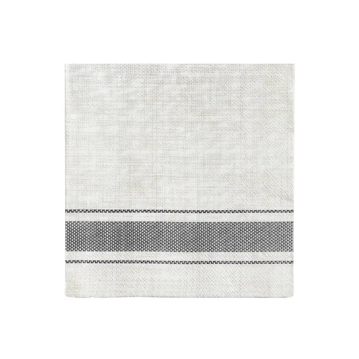 Bistro Grey Stripe Napkins Harman Earrings