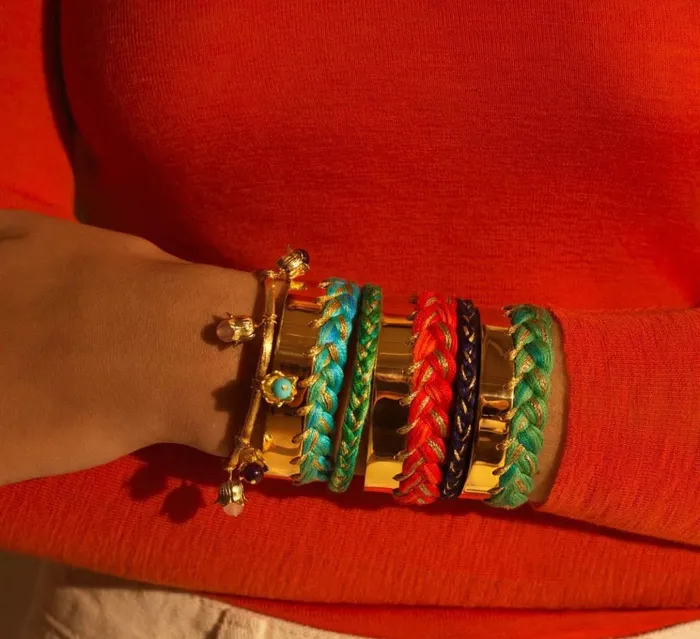 Bracelets Aurelie Bidermann Navy Blue Thin Copacabana Bracelet