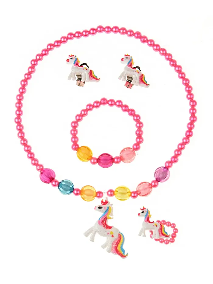 Bracelets Yellow Chimes Melbees by Yellow Chimes Unicorn Jewellery Set for Kids Girls Kids Jewellery Pink Beads Necklace Set Bracelet Ring Accessories Set for Kids Bracelets Yellow Chimes Melbees by Yellow Chimes Unicorn Jewellery Set for Kids Girls Kids Jewellery Pink Beads Necklace Set Bracelet Ring Accessories Set for Kids