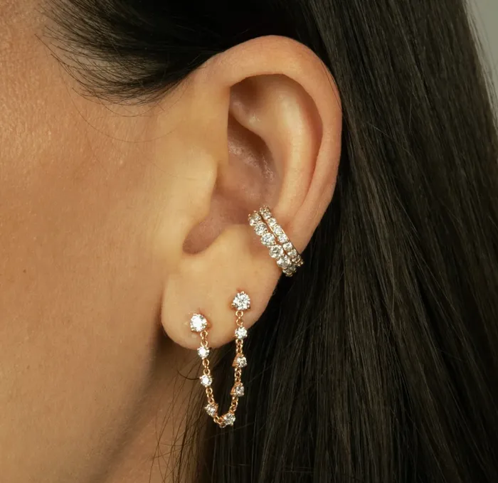 Carbon Hyde Sparkler Double Earring Earrings