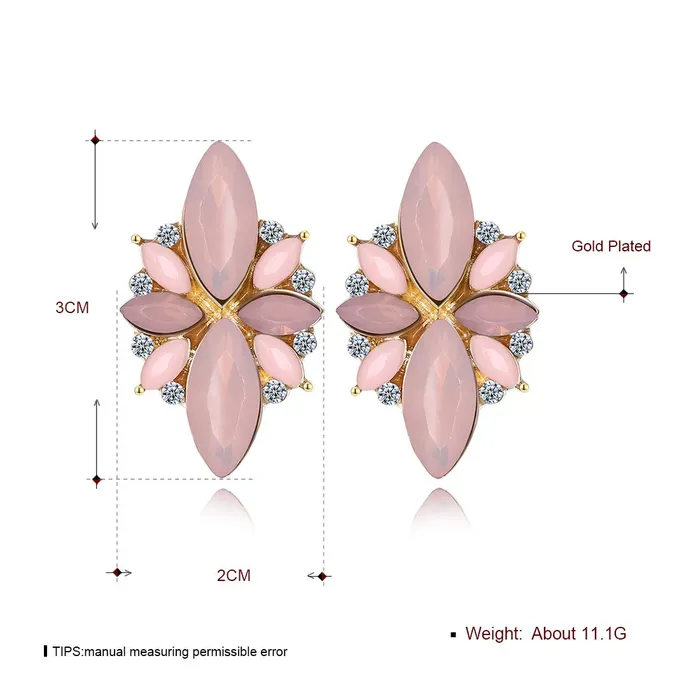 Earrings Yellow Chimes Crystal Studded Gold Plated Floral Stud Earrings for Women and Girls Yellow Chimes