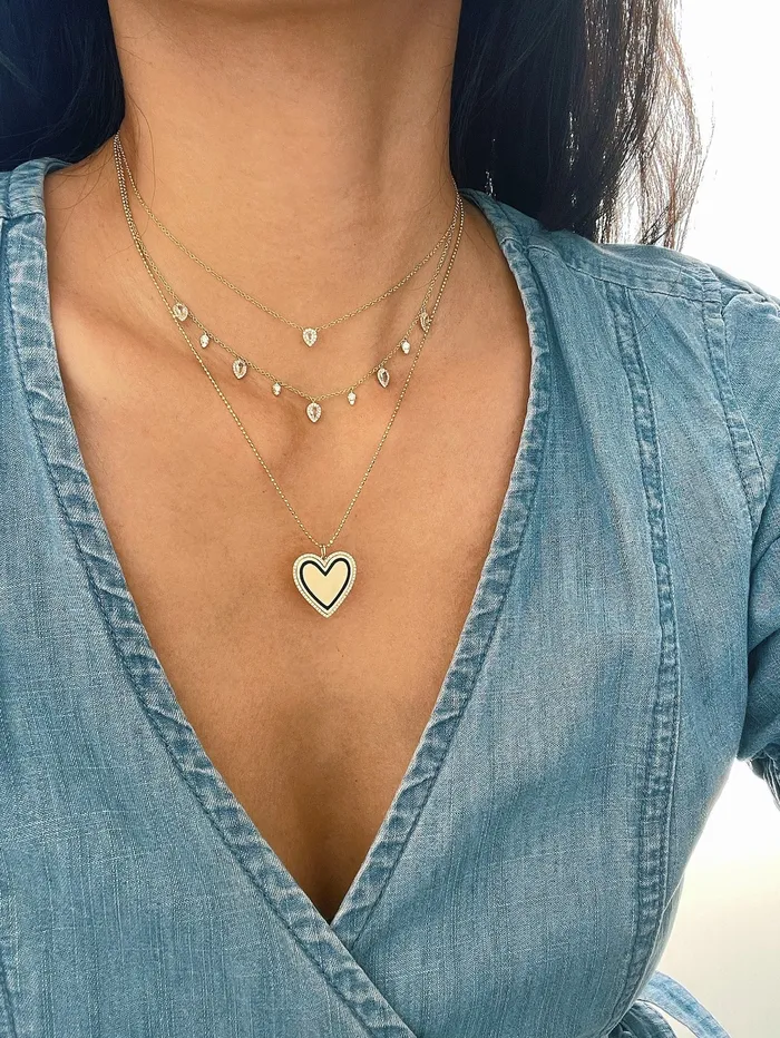 ef collection Diamond White Topaz Ultimate Teardrop Necklace Necklaces ef collection Diamond White Topaz Ultimate Teardrop Necklace Necklaces