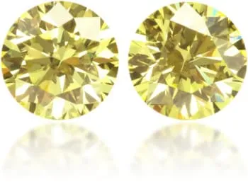 Langerman Diamonds Earrings Natural Yellow Diamond Round 027 ct set