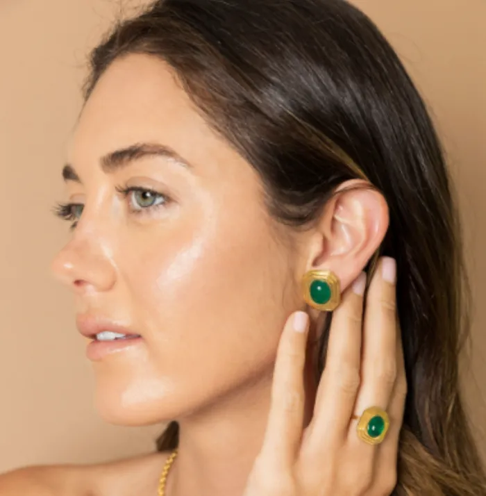 Mara Earring Green Onyx Rendor Earrings