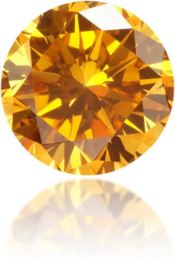 Natural Orange Diamond Round 051 ct Polished Langerman Diamonds Earrings Natural Orange Diamond Round 051 ct Polished Langerman Diamonds Earrings
