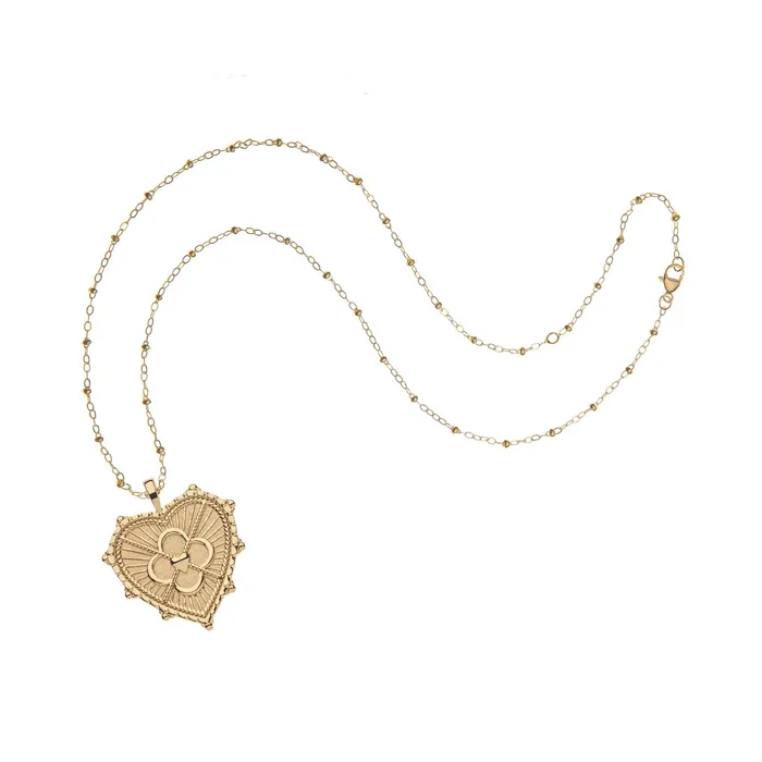 Necklaces Jane Win LOVE JW Quatrefoil Heart Pendant