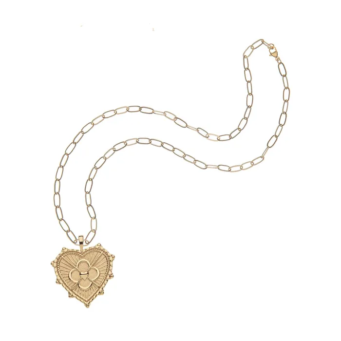Necklaces Jane Win LOVE JW Quatrefoil Heart Pendant