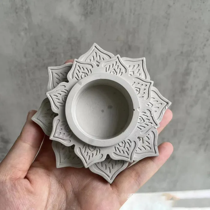 Rings Resin Art Hub Round Flower Candle Jar Silicone molds
