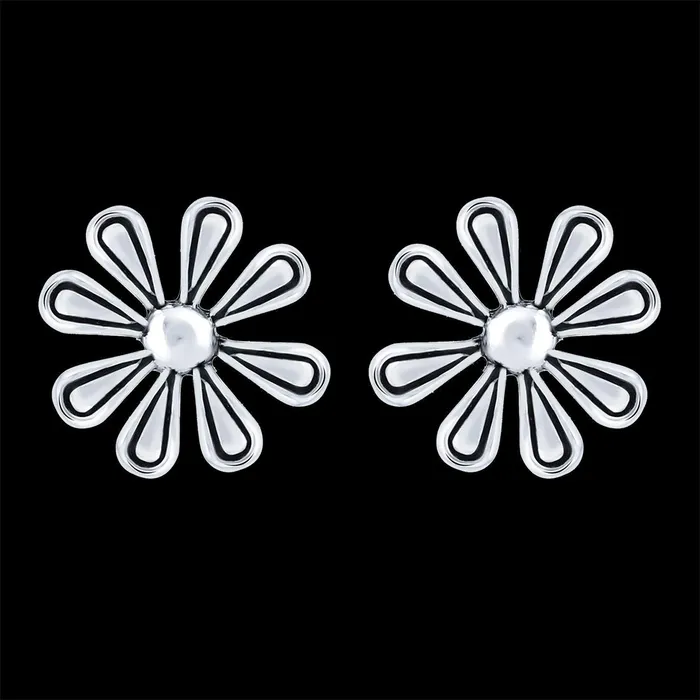 Yellow Chimes Necklaces Yellow Chimes 925 Sterling Silver Hallmark and Certified Purity Flower Studs Earrings for Women and Girls