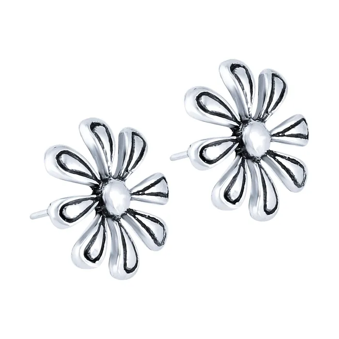 Yellow Chimes Necklaces Yellow Chimes 925 Sterling Silver Hallmark and Certified Purity Flower Studs Earrings for Women and Girls