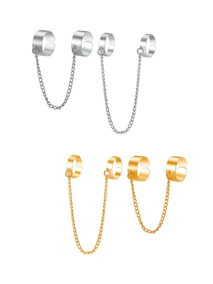 Yellow Chimes Necklaces Yellow Chimes Rings for Women and Girls Chain Finger Rings Adjustable 4 Pieces Silver Gold Punk Chain Finger Rings Four Fingers Open Ring Birthday Gift For Girls and Women Yellow Chimes Necklaces Yellow Chimes Rings for Women and Girls Chain Finger Rings Adjustable 4 Pieces Silver Gold Punk Chain Finger Rings Four Fingers Open Ring Birthday Gift For Girls and Women