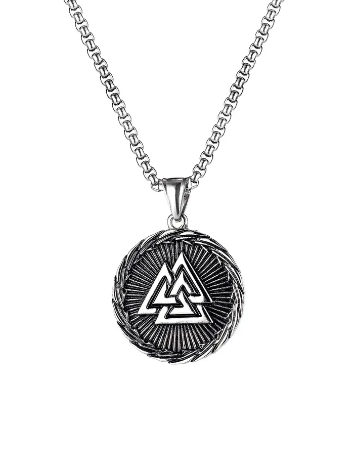 Yellow Chimes Rings Yellow Chimes Chain Pendant for Men Silver Chain Men Pendant Stainless Steel Valknut Odin Symbol Locket Pendant for Men and Boys Yellow Chimes Rings Yellow Chimes Chain Pendant for Men Silver Chain Men Pendant Stainless Steel Valknut Odin Symbol Locket Pendant for Men and Boys