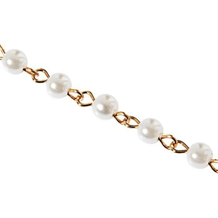 Yellow Chimes Stylish Golden Pearl Ring Strand Bracelets for Girls and Women Yellow Chimes Earrings