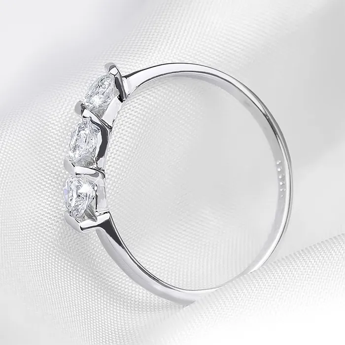 03 Carat CT Bridal Engagement Promise RING Band White Gold Plated SIZE 59 mayamila Rings