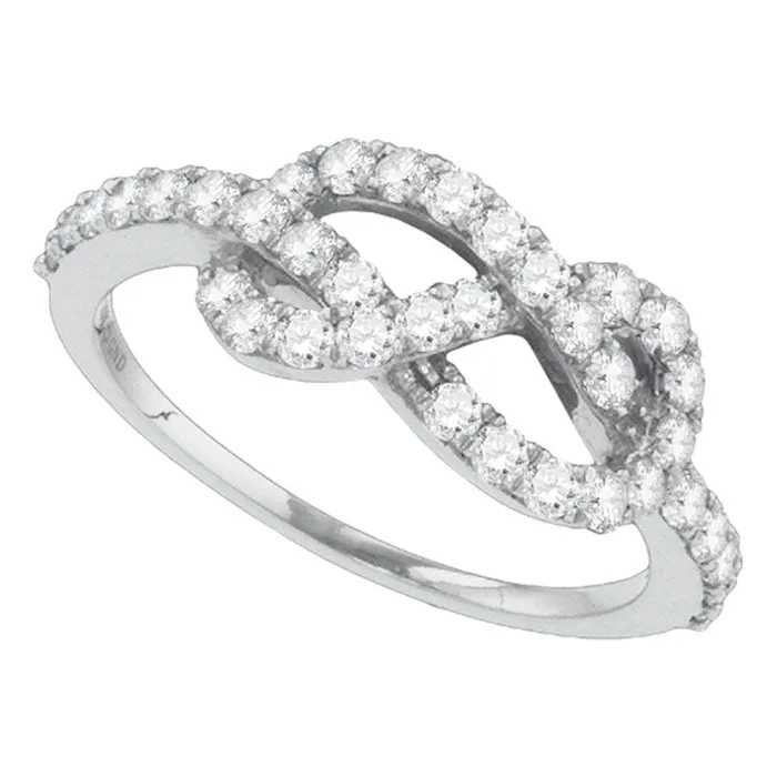10k White Gold Womens Round Diamond Infinity Woven Love Anniversary Ring 34 Cttw mayamila Rings 10k White Gold Womens Round Diamond Infinity Woven Love Anniversary Ring 34 Cttw mayamila Rings