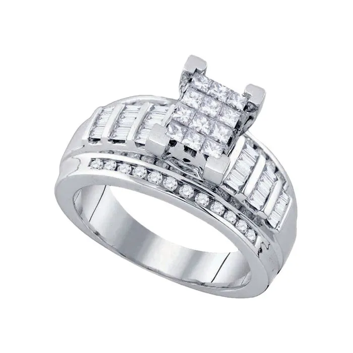 10kt White Gold Womens Princess Diamond Cindys Dream Cluster Bridal Wedding Engagement Ring 78 Cttw Size 9 mayamila Rings 10kt White Gold Womens Princess Diamond Cindys Dream Cluster Bridal Wedding Engagement Ring 78 Cttw Size 9 mayamila Rings