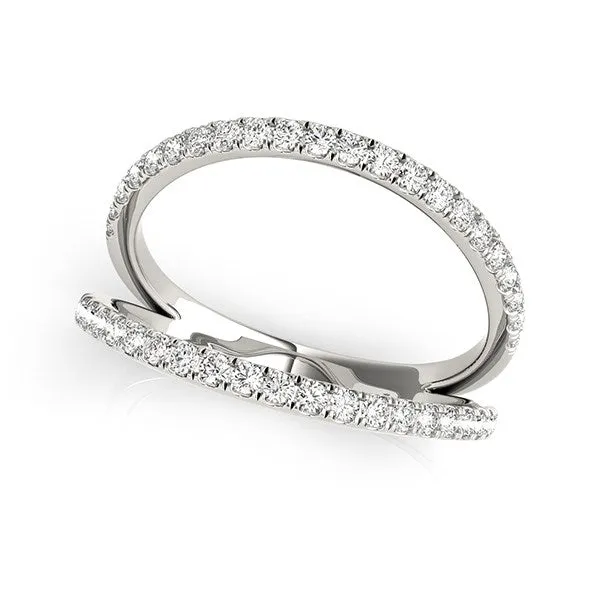 14k White Gold Diamond Split Band Ring 14 cttw MayaMila Rings