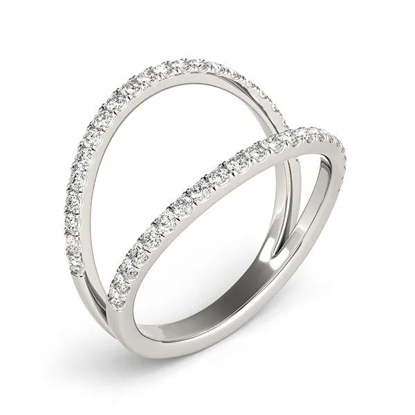 14k White Gold Diamond Split Band Ring 14 cttw MayaMila Rings