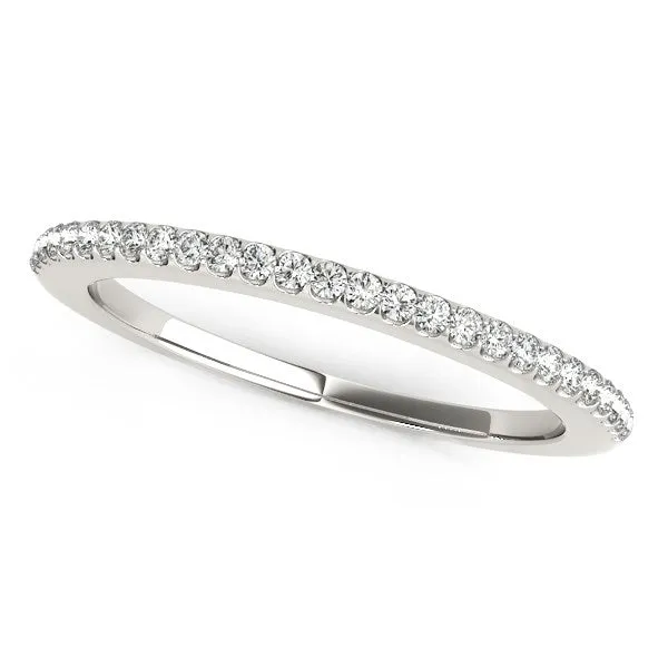 14k White Gold Pave Scallop Setting Diamond Wedding Band 18 cttw MayaMila Rings 14k White Gold Pave Scallop Setting Diamond Wedding Band 18 cttw MayaMila Rings