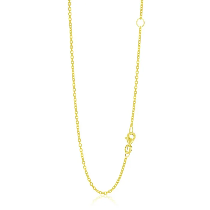 14k Yellow Gold Adjustable Cable Chain 15mm MayaMila Rings