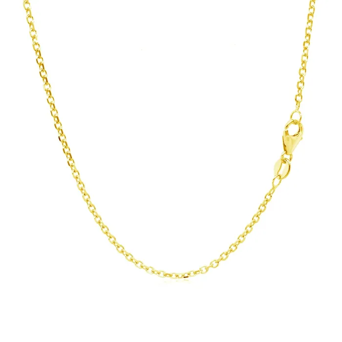 14k Yellow Gold Adjustable Cable Chain 15mm MayaMila Rings