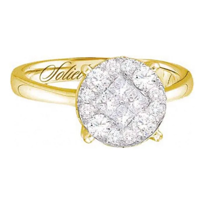 14kt Yellow Gold Womens Princess Round Diamond Soleil Bridal Wedding Engagement Ring 14 Cttw mayamila Rings 14kt Yellow Gold Womens Princess Round Diamond Soleil Bridal Wedding Engagement Ring 14 Cttw mayamila Rings