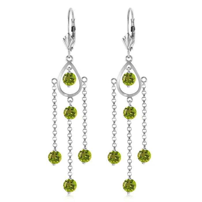 3 Carat 14K Solid White Gold Washington Square Peridot Earrings MayaMila Earrings 3 Carat 14K Solid White Gold Washington Square Peridot Earrings MayaMila Earrings