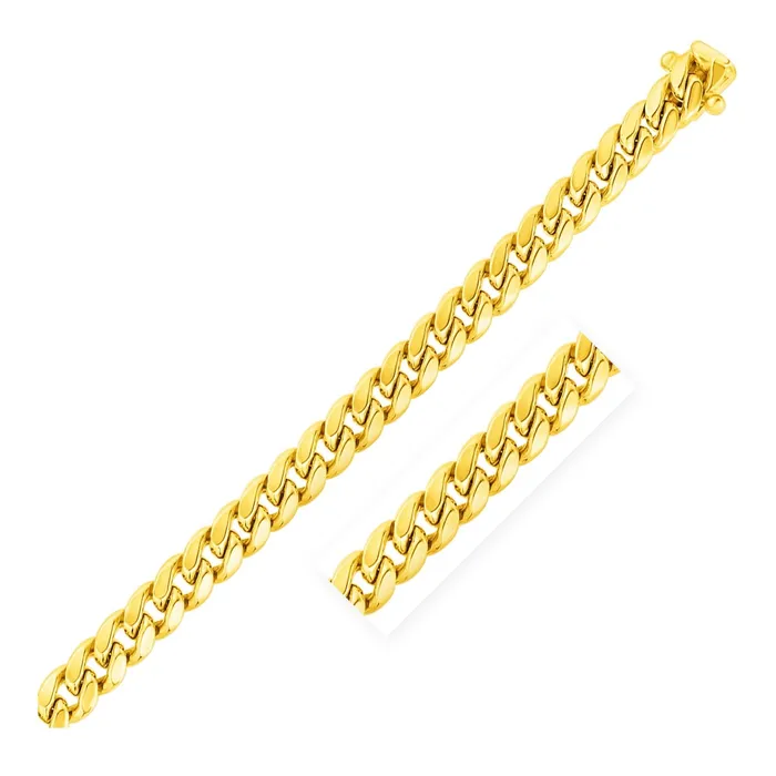 90mm 14k Yellow Gold Semi Solid Miami Cuban Chain MayaMila Necklaces 90mm 14k Yellow Gold Semi Solid Miami Cuban Chain MayaMila Necklaces