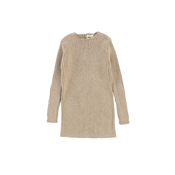 Analogie Earrings Analogie Long Sleeve Knit Sweater Oatmeal