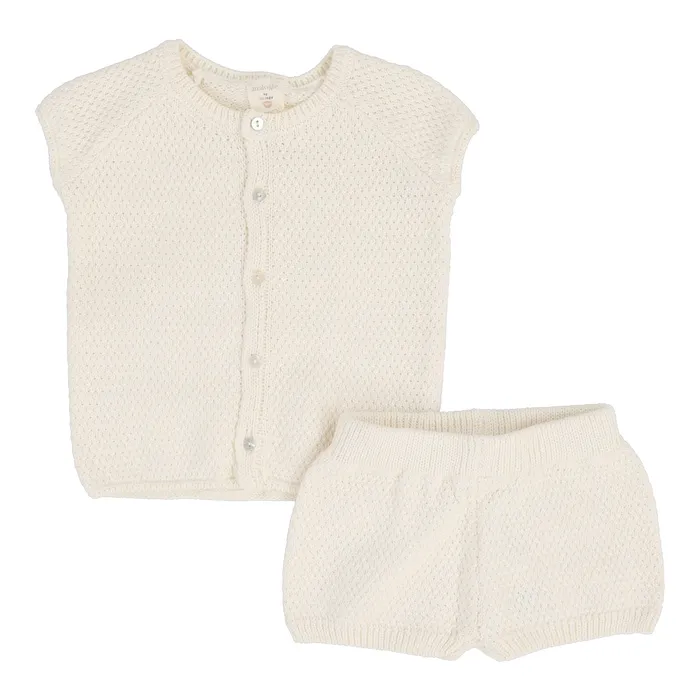 Analogie Knit Boys Set Natural Ivory Analogie Earrings