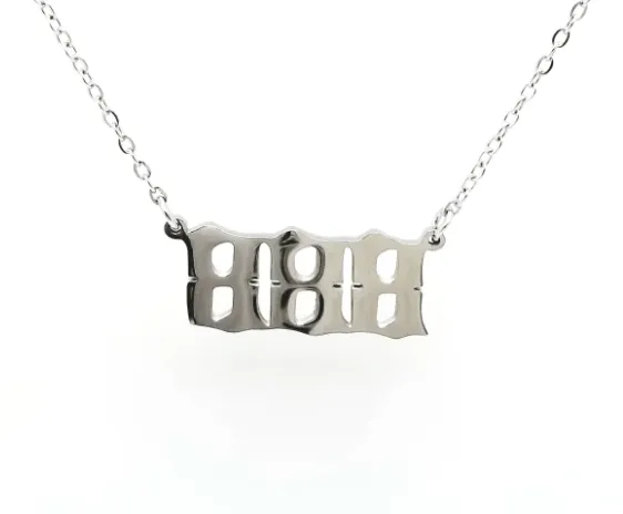 Angel Number Necklace 888 Stainless Steel LOV Necklaces