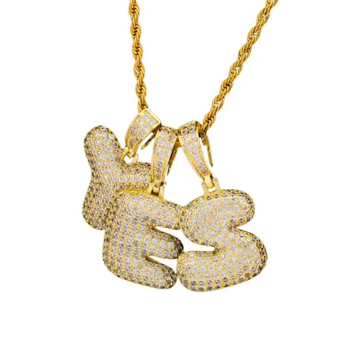 BBYKUTE Necklaces Bubbly Initial Necklace