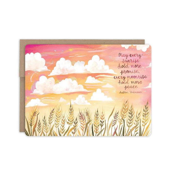 Biely Shoaf Wheatfield Sunset Sympathy Card Earrings