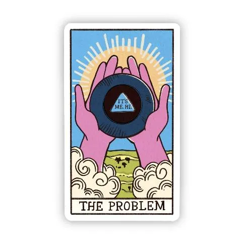 Big Moods Earrings The Problem Tarot Card Sticker