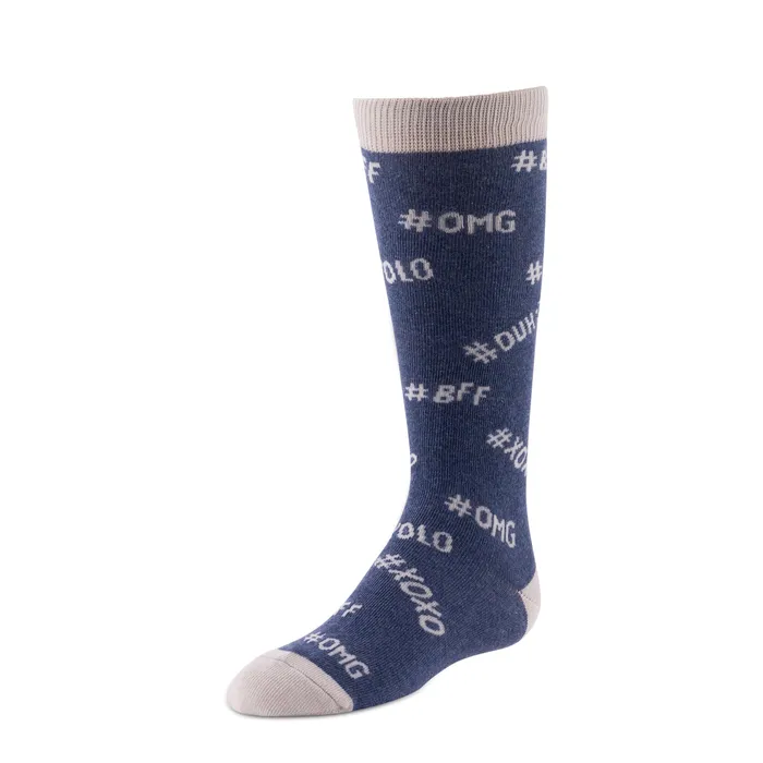 Bimbam Hashtag Knee Socks Bimbam Earrings