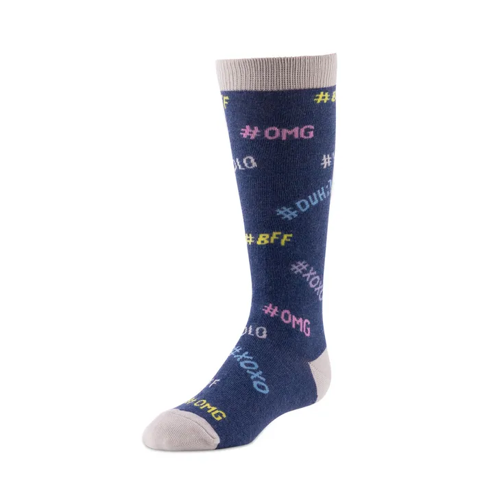 Bimbam Hashtag Knee Socks Bimbam Earrings