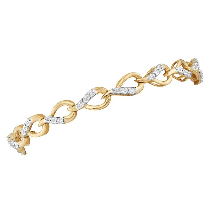 Bracelets 10kt Yellow Gold Womens Round Diamond Linked Teardrop Tennis Bracelet 16 Cttw mayamila Bracelets 10kt Yellow Gold Womens Round Diamond Linked Teardrop Tennis Bracelet 16 Cttw mayamila