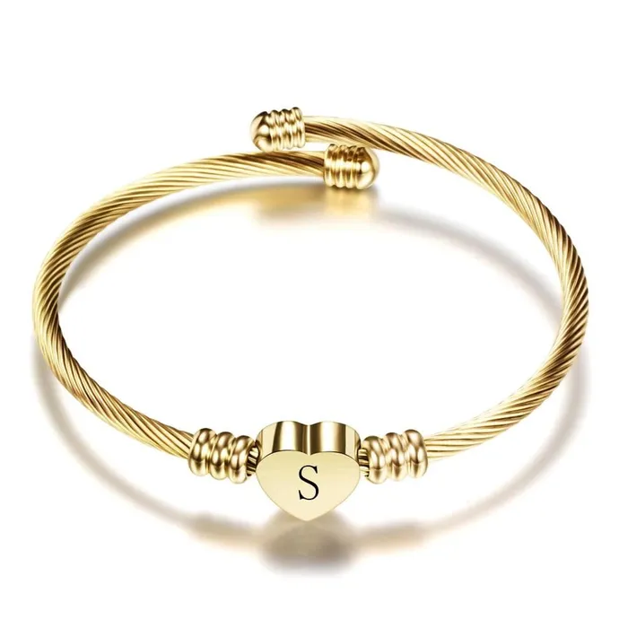 Bracelets Juzan Jewelry Heart Initial Womens Bracelet