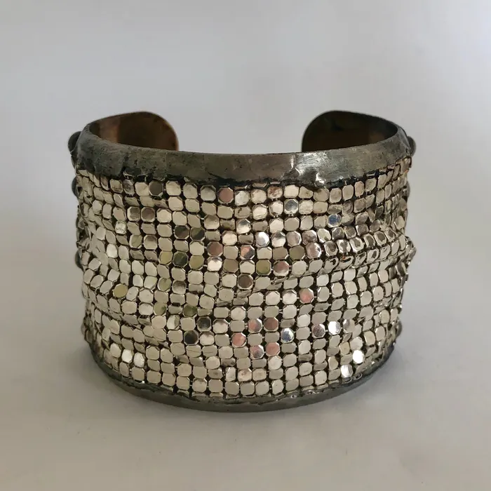 Bracelets Mikal Winn Silver Plated Mesh Cuff Bracelet Bracelets Mikal Winn Silver Plated Mesh Cuff Bracelet