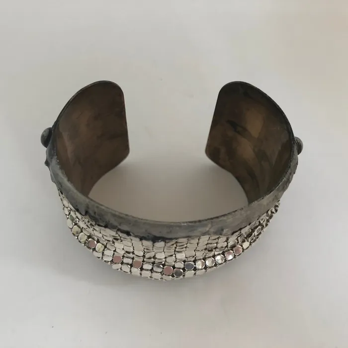Bracelets Mikal Winn Silver Plated Mesh Cuff Bracelet Bracelets Mikal Winn Silver Plated Mesh Cuff Bracelet