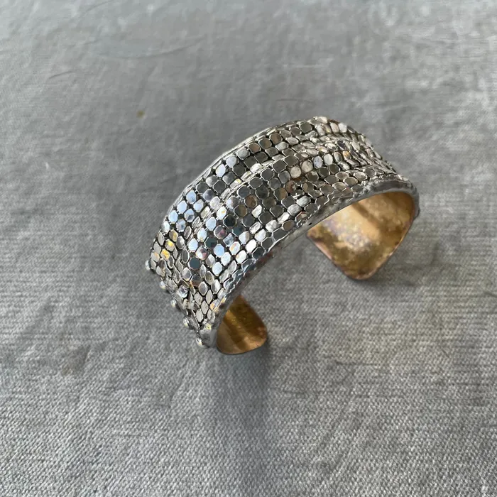 Bracelets Mikal Winn Silver Plated Mesh Cuff Bracelet Bracelets Mikal Winn Silver Plated Mesh Cuff Bracelet