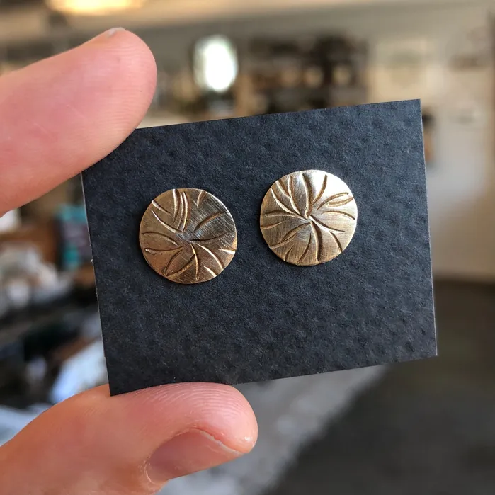 Christiane Danna Consignment Earrings Disc Post Earrings