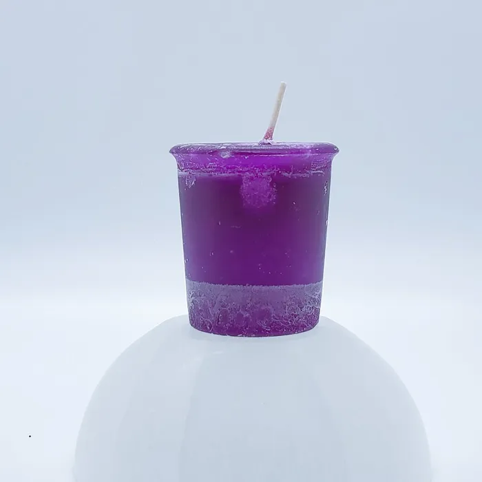 Crystal Journey Candles Healing Purple Votive Intention Candle Reiki Charged Earrings