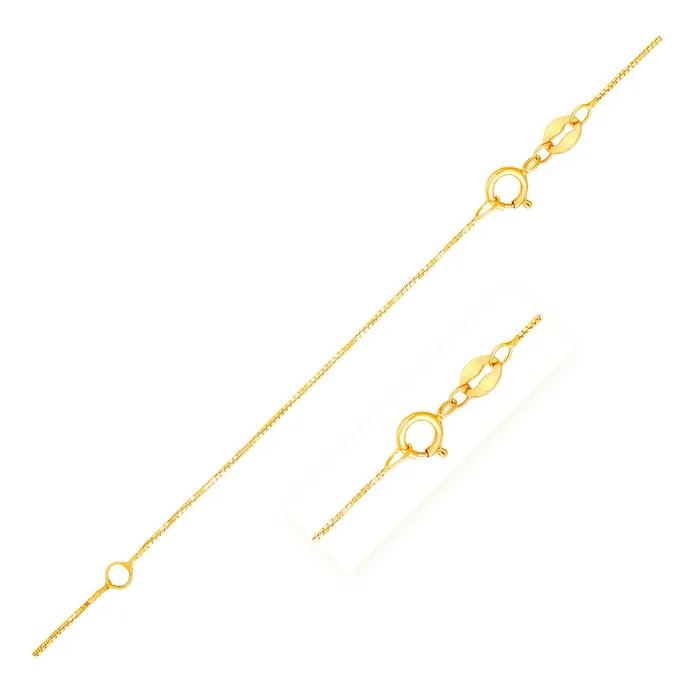 Double Extendable Box Chain in 14k Yellow Gold 06mm MayaMila Earrings