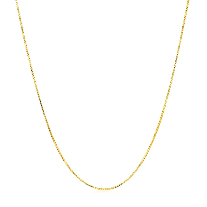 Double Extendable Box Chain in 14k Yellow Gold 06mm MayaMila Earrings
