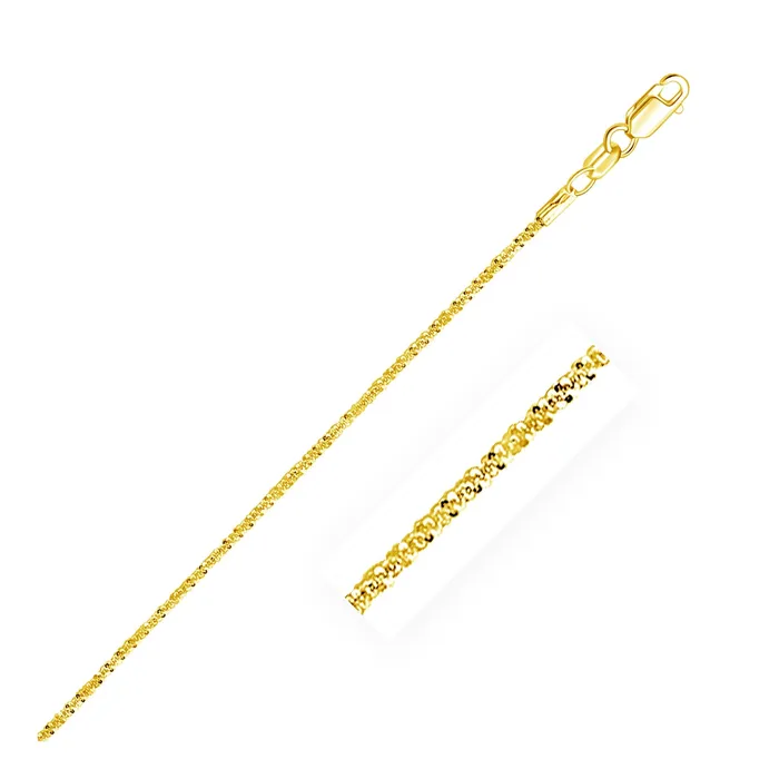 Earrings 10k Yellow Gold Sparkle Anklet 15mm MayaMila